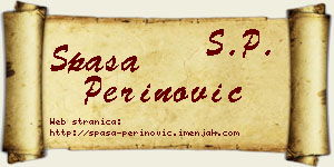 Spasa Perinović vizit kartica